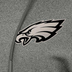 Philadelphia Eagles Antigua Women's Justice Pullover Hoodie - Heather Black Hoodies