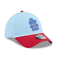 St. Louis Cardinals New Era 2025 Fourth of July 39THIRTY Flex Hat - Light Blue/Red Hats