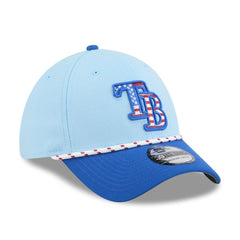 Tampa Bay Rays New Era 2025 Fourth of July 39THIRTY Flex Hat - Light Blue/Blue Hats