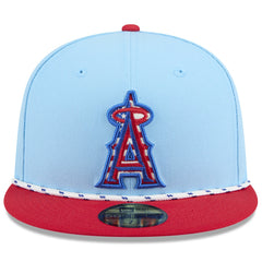 Los Angeles Angels New Era 2025 Fourth of July 59FIFTY Fitted Hat - Light Blue/Red Hats