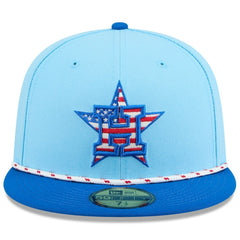 Houston Astros New Era 2025 Fourth of July 59FIFTY Fitted Hat - Light Blue/Blue Hats
