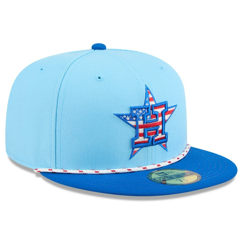 Houston Astros New Era 2025 Fourth of July 59FIFTY Fitted Hat - Light Blue/Blue Hats