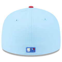 Miami Marlins New Era 2025 Fourth of July Low Profile 59FIFTY Fitted Hat - Light Blue/Red Hats