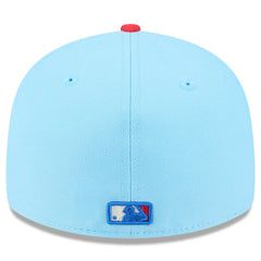 Athletics New Era 2025 Fourth of July Low Profile 59FIFTY Fitted Hat - Light Blue/Red Hats