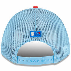 San Francisco Giants New Era 2025 Fourth of July 9FORTY A-Frame M-Crown Adjustable Trucker Hat - Light Blue/Red Hats