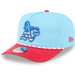 Athletics New Era 2025 Fourth of July Golfer Snapback Hat - Light Blue/Red Hats