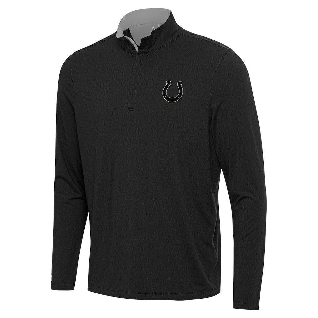 Indianapolis Colts Antigua Content Quarter-Zip Pullover Top - Black Pullover