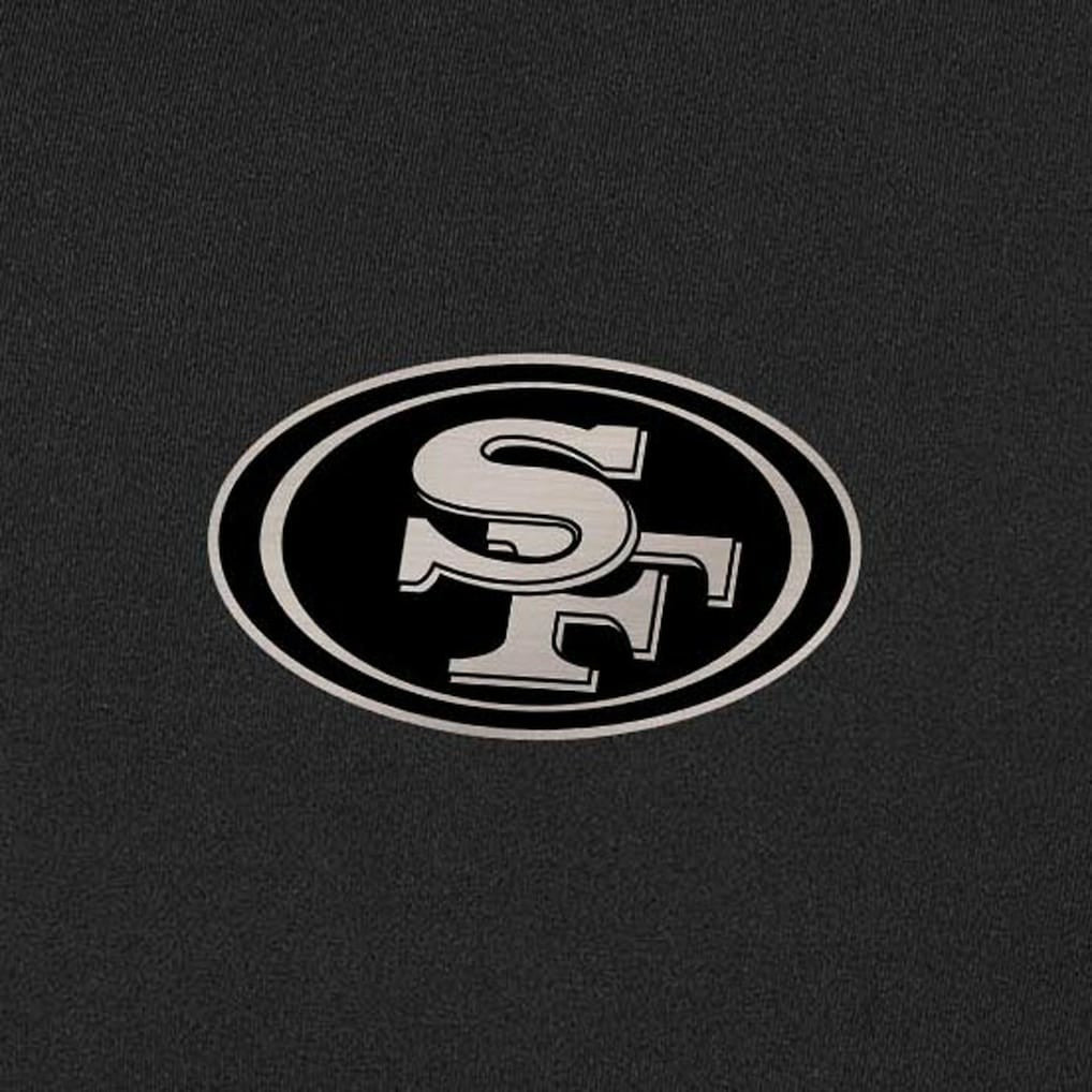 San Francisco 49ers Antigua Content Quarter-Zip Pullover Top - Black Pullover