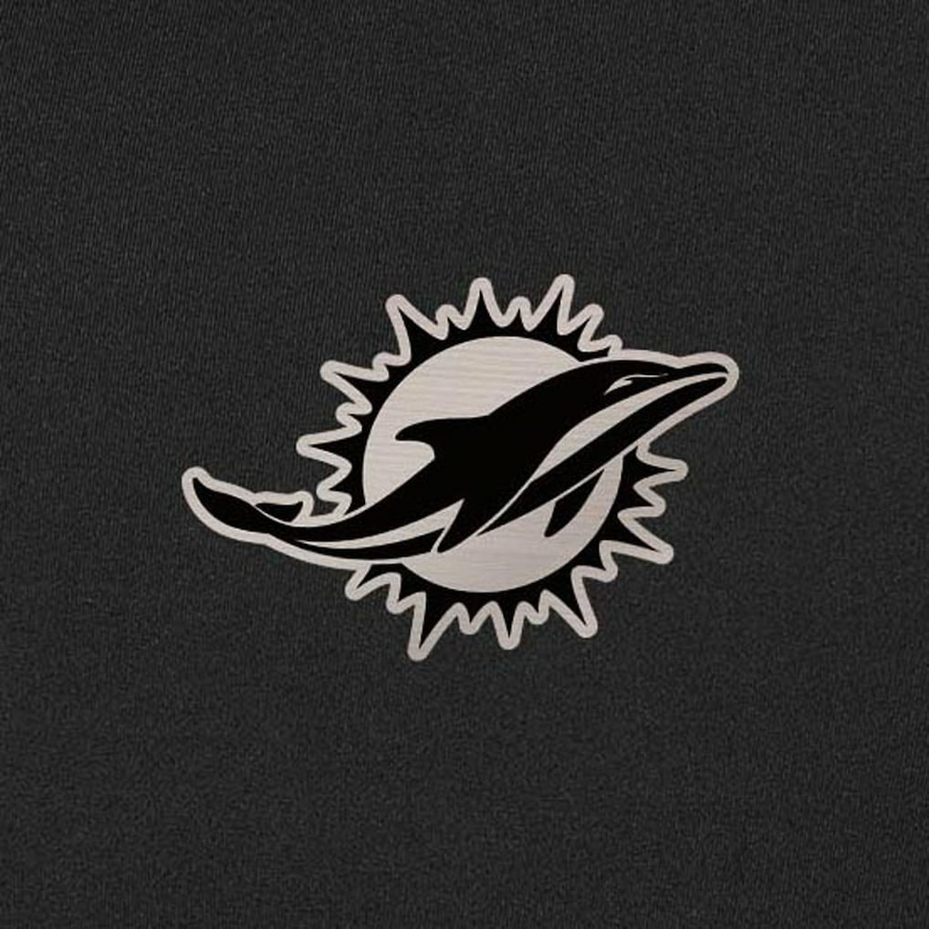 Miami Dolphins Antigua Content Quarter-Zip Pullover Top - Black Pullover