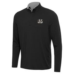 Cincinnati Bengals Antigua Content Quarter-Zip Pullover Top - Black Pullover