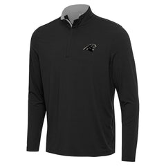 Carolina Panthers Antigua Content Quarter-Zip Pullover Top - Black Pullover
