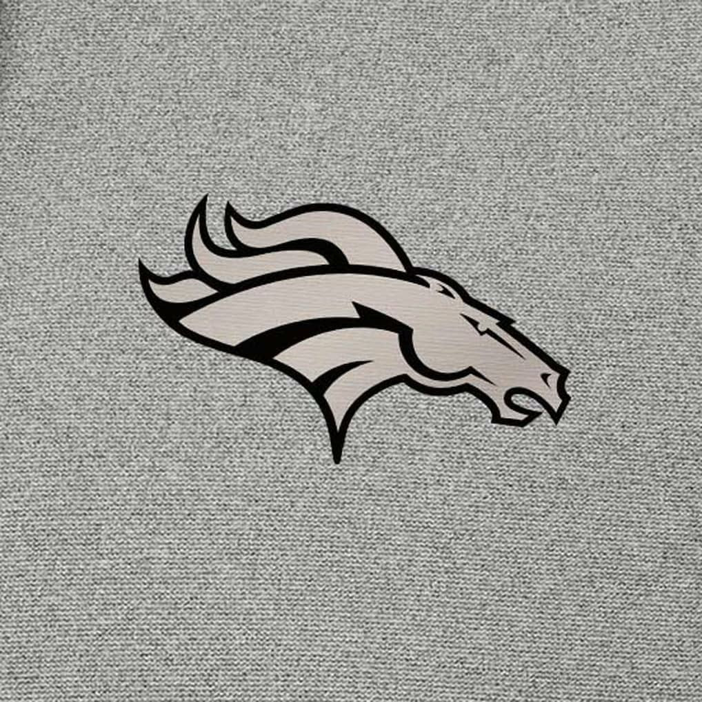 Denver Broncos Antigua Effortless Full-Zip Hoodie Jacket - Heather Gray Hoodies