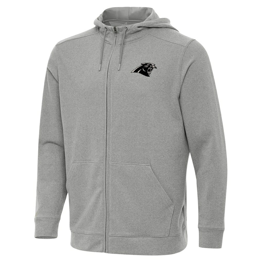 Carolina Panthers Antigua Effortless Full-Zip Hoodie Jacket - Heather Gray Hoodies