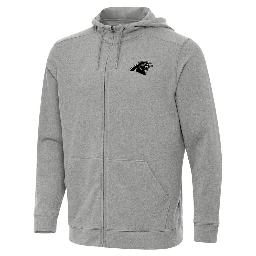 Carolina Panthers Antigua Effortless Full-Zip Hoodie Jacket - Heather Gray Hoodies