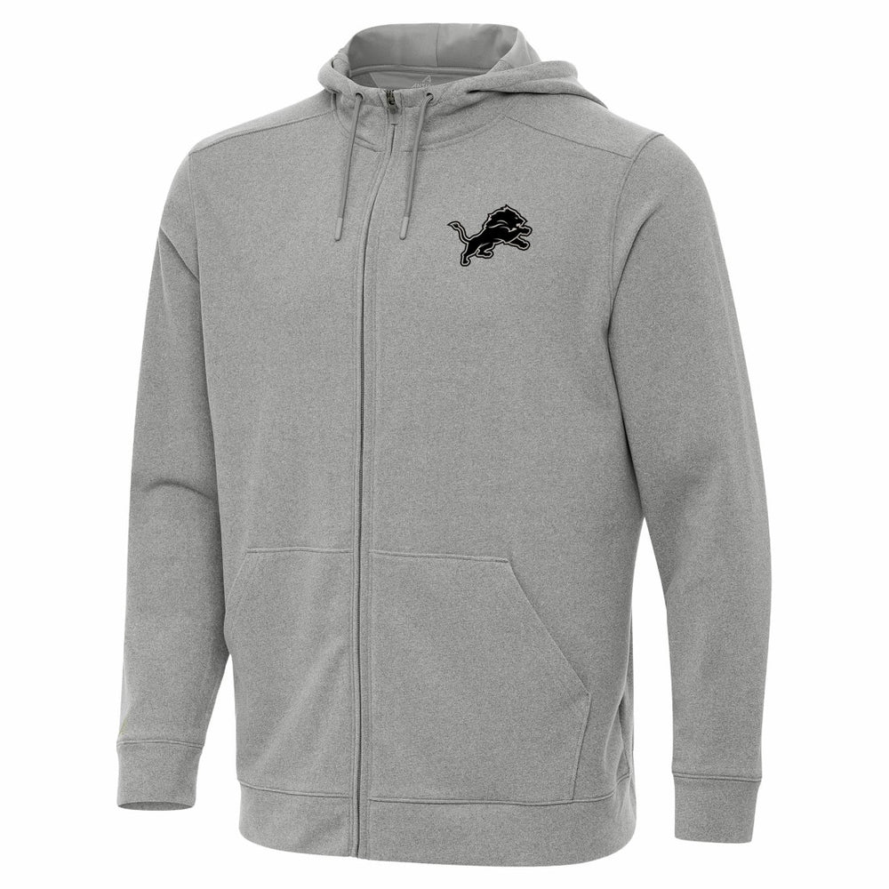 Detroit Lions Antigua Effortless Full-Zip Hoodie Jacket - Heather Gray Hoodies