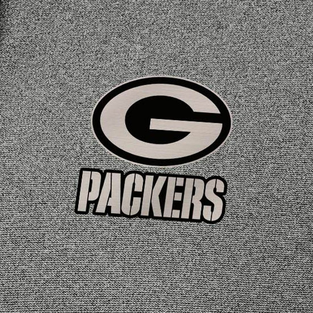 Green Bay Packers Antigua Effortless Full-Zip Hoodie Jacket - Heather Black Hoodies
