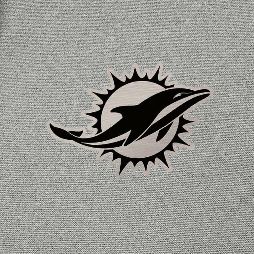 Miami Dolphins Antigua Effortless Full-Zip Hoodie Jacket - Heather Gray Hoodies