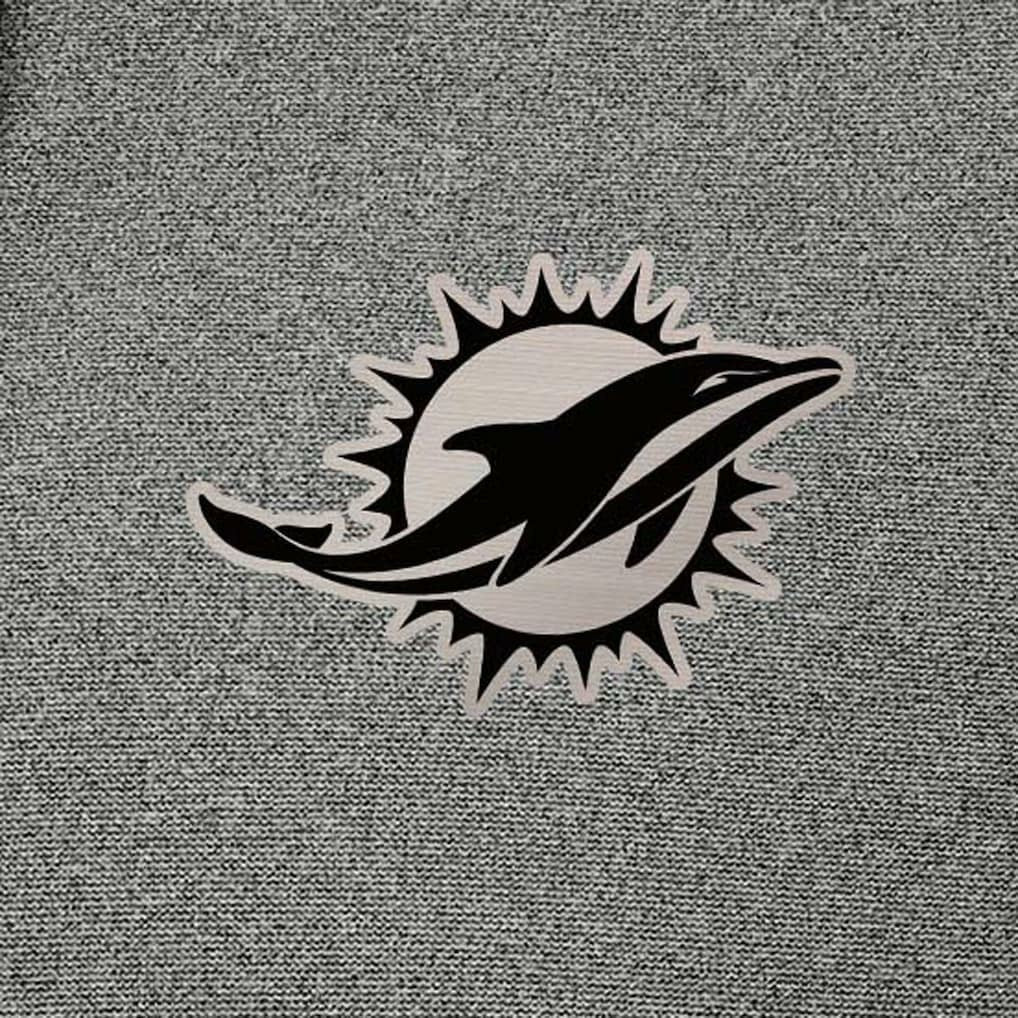 Miami Dolphins Antigua Effortless Full-Zip Hoodie Jacket - Heather Black Hoodies