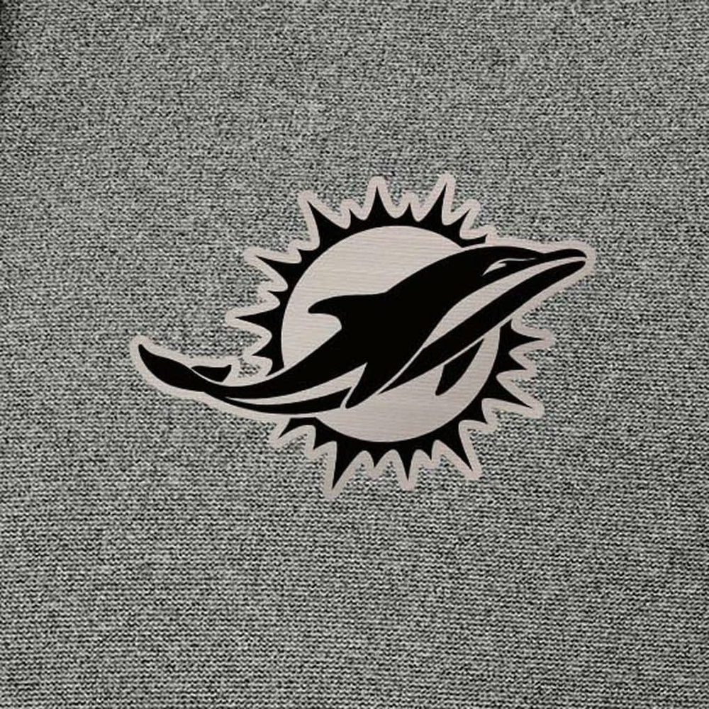 Miami Dolphins Antigua Effortless Full-Zip Hoodie Jacket - Heather Black Hoodies