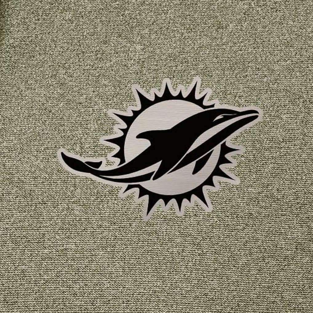 Miami Dolphins Antigua Effortless Full-Zip Hoodie Jacket - Olive Hoodies