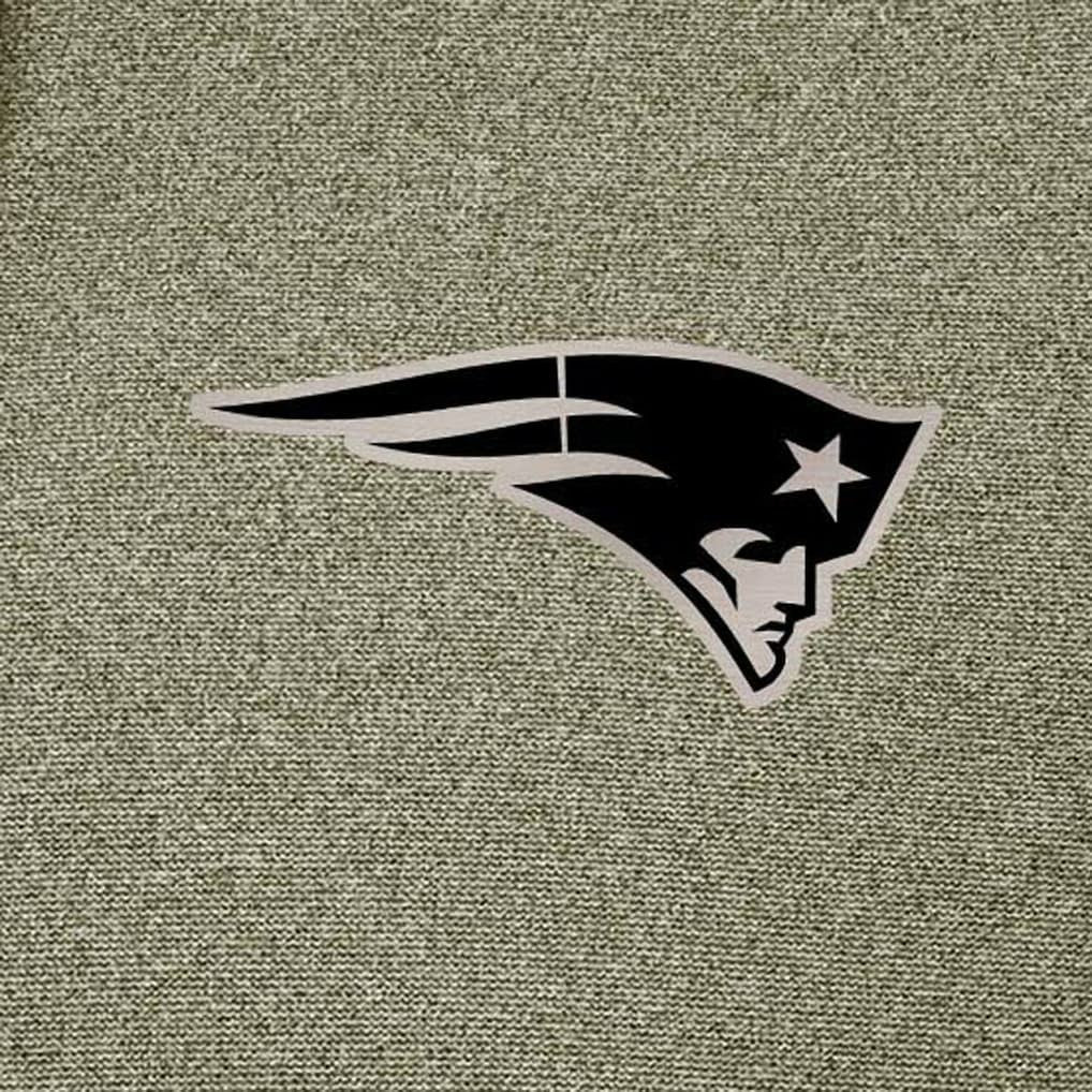 New England Patriots Antigua Effortless Full-Zip Hoodie Jacket - Olive Hoodies