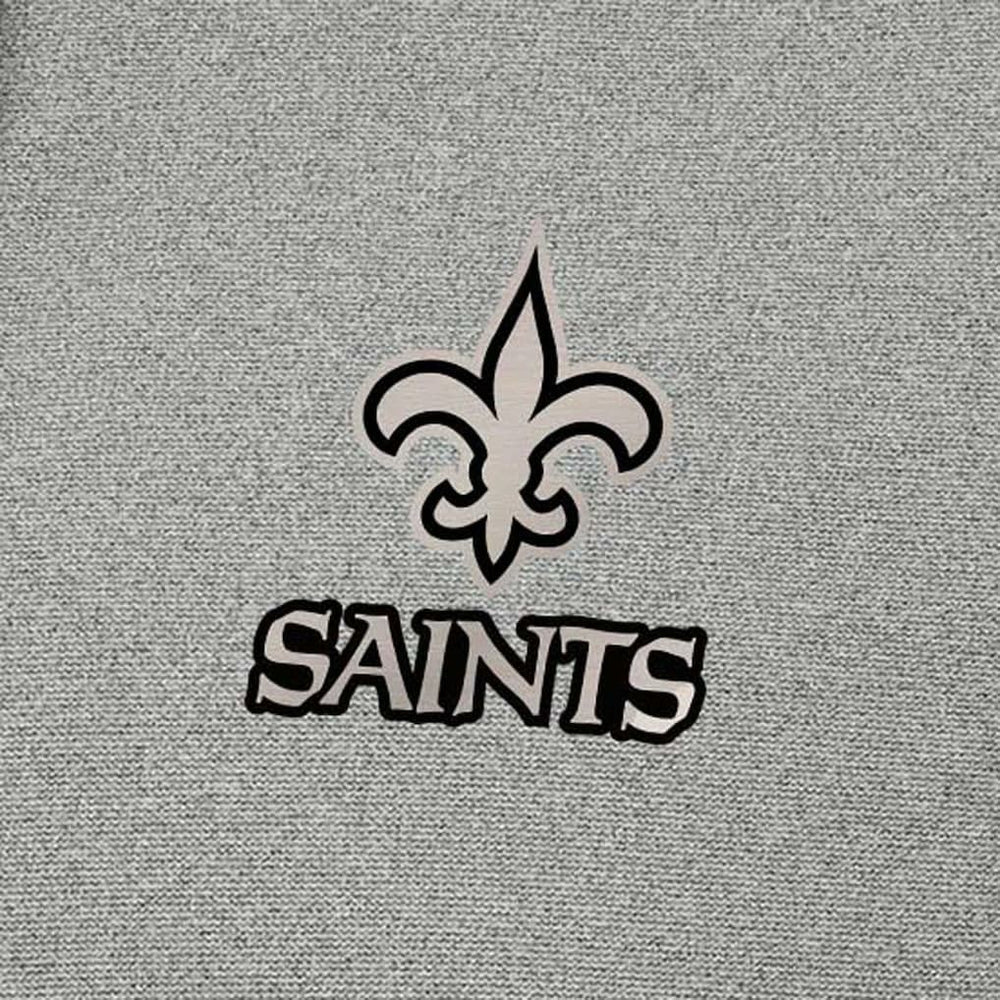 New Orleans Saints Antigua Effortless Full-Zip Hoodie Jacket - Heather Gray Hoodies