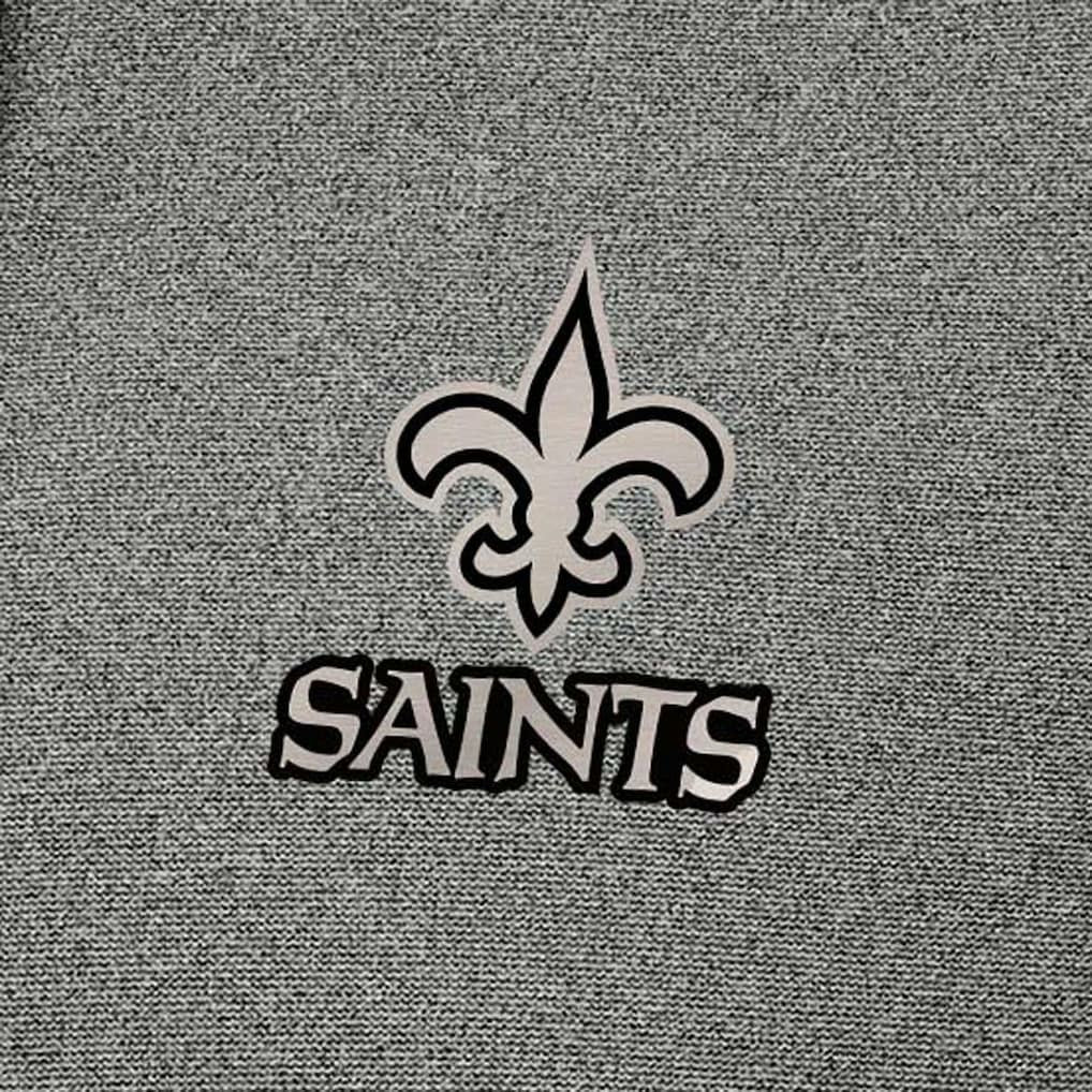 New Orleans Saints Antigua Effortless Full-Zip Hoodie Jacket - Heather Black Hoodies