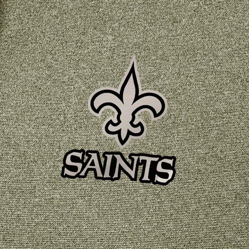 New Orleans Saints Antigua Effortless Full-Zip Hoodie Jacket - Olive Hoodies