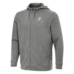 Cleveland Browns Antigua Effortless Full-Zip Hoodie Jacket - Heather Black Hoodies