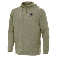 Atlanta Falcons Antigua Effortless Full-Zip Hoodie Jacket - Olive Hoodies