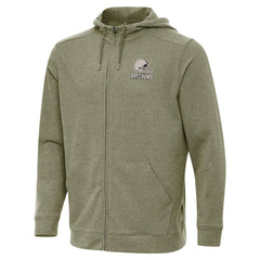 Cleveland Browns Antigua Effortless Full-Zip Hoodie Jacket - Olive Hoodies