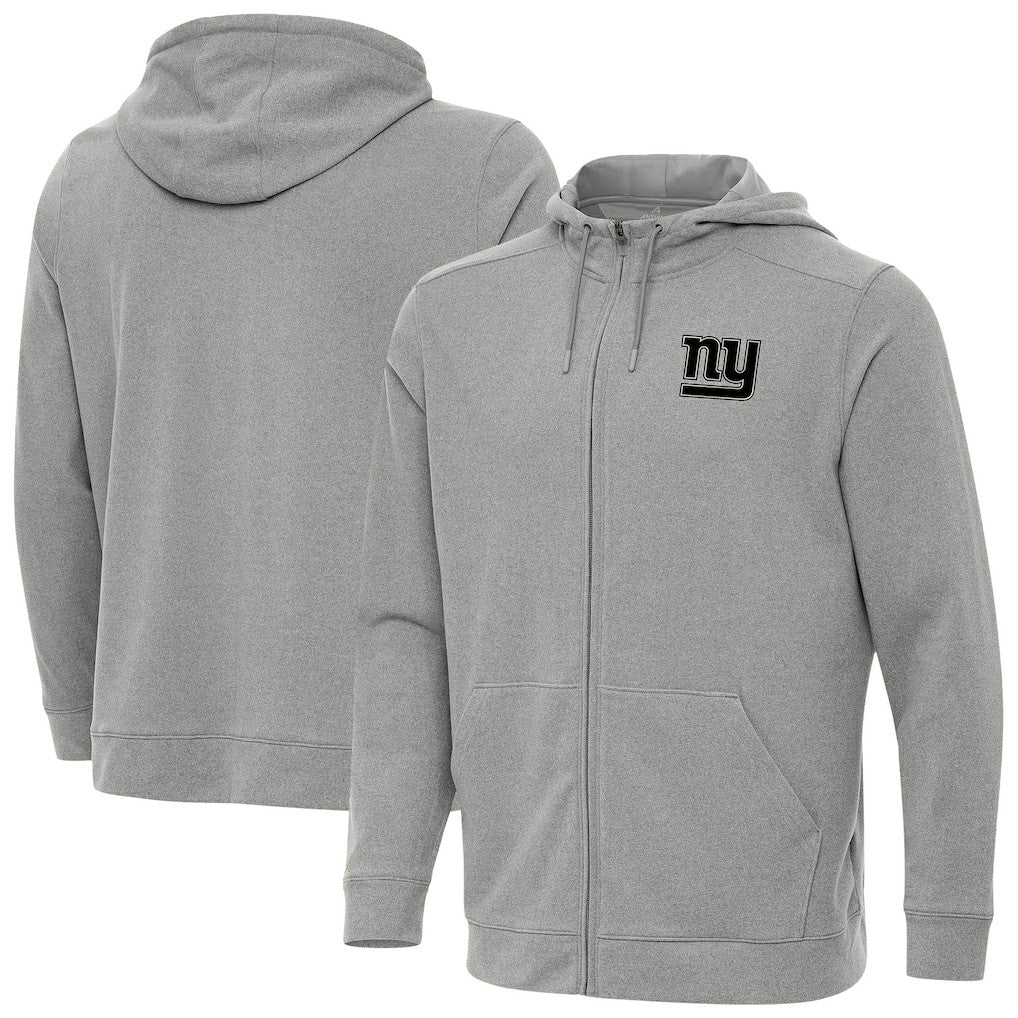 New York Giants Antigua Effortless Full-Zip Hoodie Jacket - Heather Gray Hoodies
