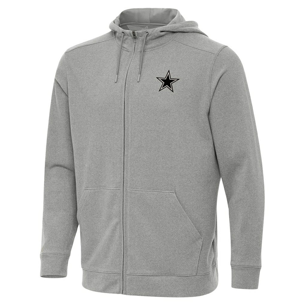 Dallas Cowboys Antigua Effortless Full-Zip Hoodie Jacket - Heather Gray Hoodies