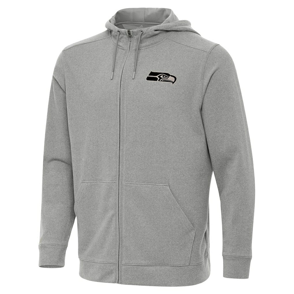 Seattle Seahawks Antigua Effortless Full-Zip Hoodie Jacket - Heather Gray Hoodies