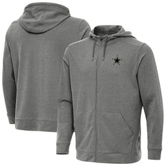 Dallas Cowboys Antigua Effortless Full-Zip Hoodie Jacket - Heather Black Hoodies