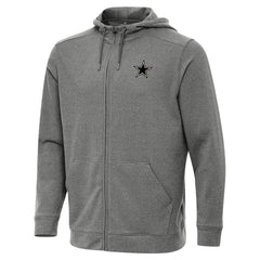 Dallas Cowboys Antigua Effortless Full-Zip Hoodie Jacket - Heather Black Hoodies