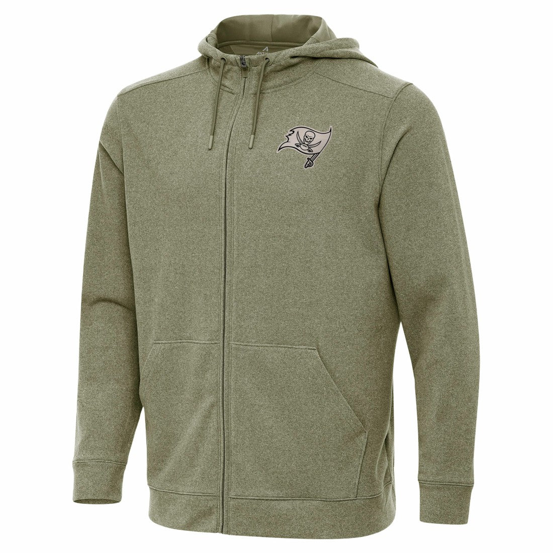 Tampa Bay Buccaneers Antigua Effortless Full-Zip Hoodie Jacket - Olive Hoodies