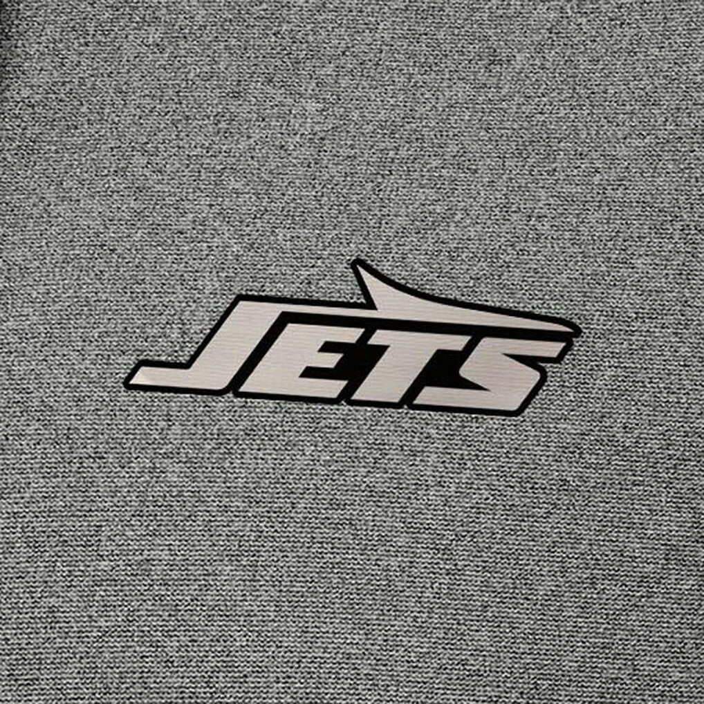 New York Jets Antigua Effortless Full-Zip Hoodie Jacket - Heather Black Hoodies