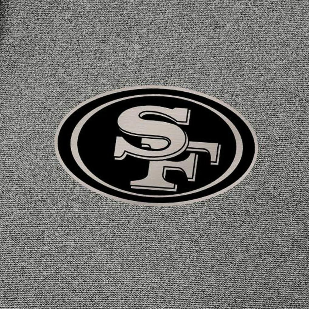 San Francisco 49ers Antigua Effortless Full-Zip Hoodie Jacket - Heather Black Hoodies