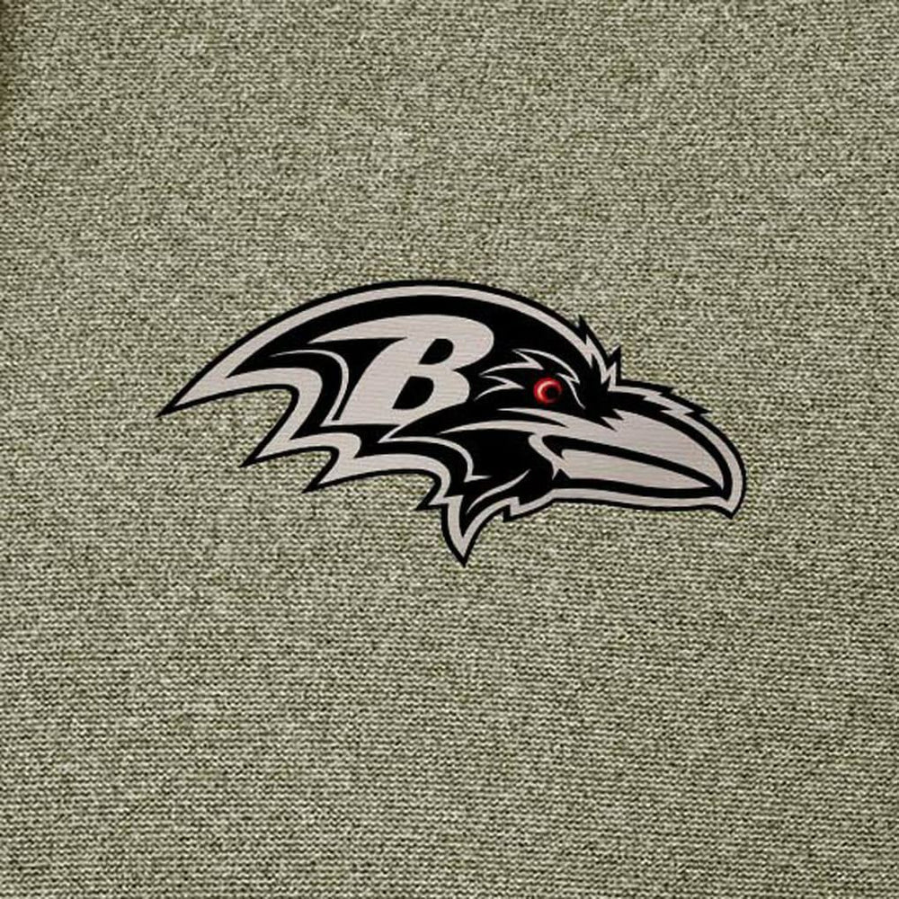 Baltimore Ravens Antigua Effortless Full-Zip Hoodie Jacket - Olive Hoodies