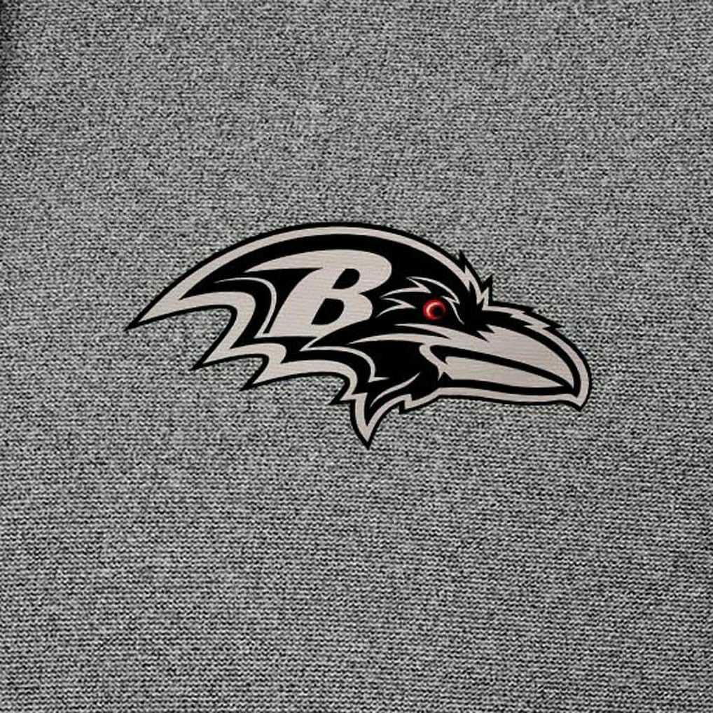 Baltimore Ravens Antigua Effortless Full-Zip Hoodie Jacket - Heather Black Hoodies