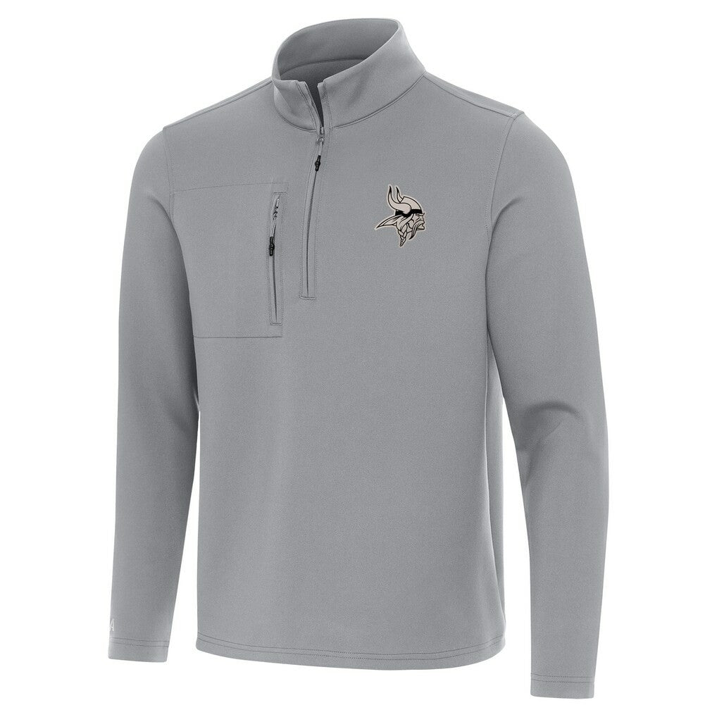 Minnesota Vikings Antigua Insider Quarter-Zip Jacket - Gray Jackets