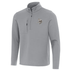 Minnesota Vikings Antigua Insider Quarter-Zip Jacket - Gray Jackets