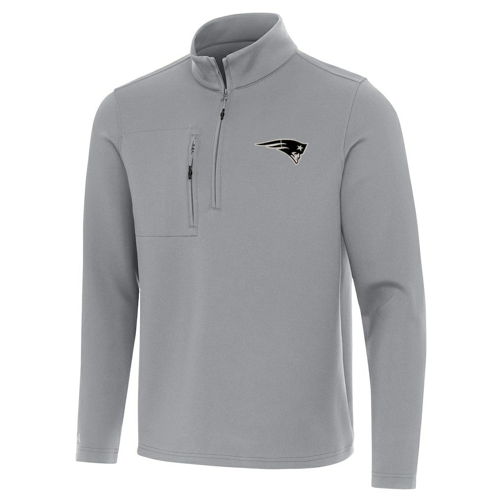 New England Patriots Antigua Insider Quarter-Zip Jacket - Gray Jackets