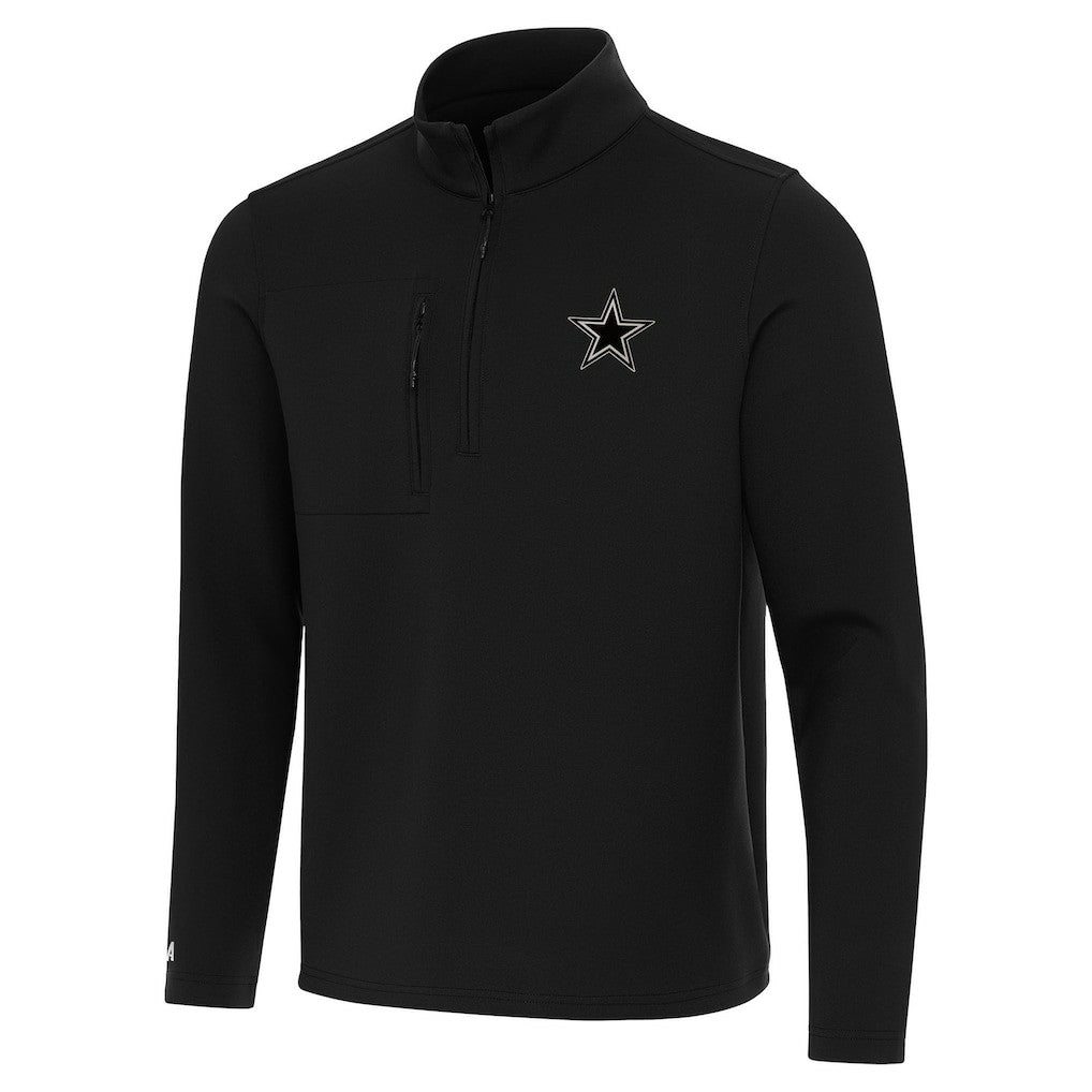 Dallas Cowboys Antigua Insider Quarter-Zip Jacket - Black Jackets