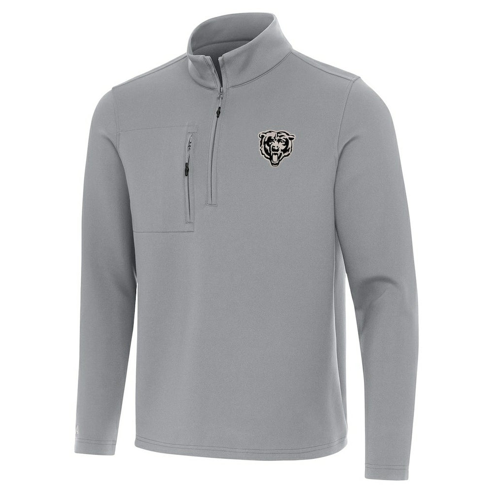 Chicago Bears Antigua Insider Quarter-Zip Jacket - Gray Jackets