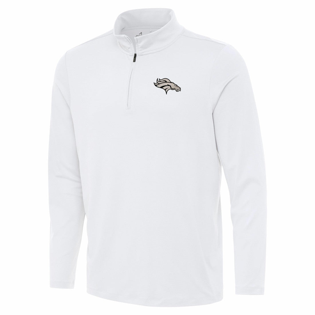 Denver Broncos Antigua Reprocess Quarter-Zip Top - White Tops
