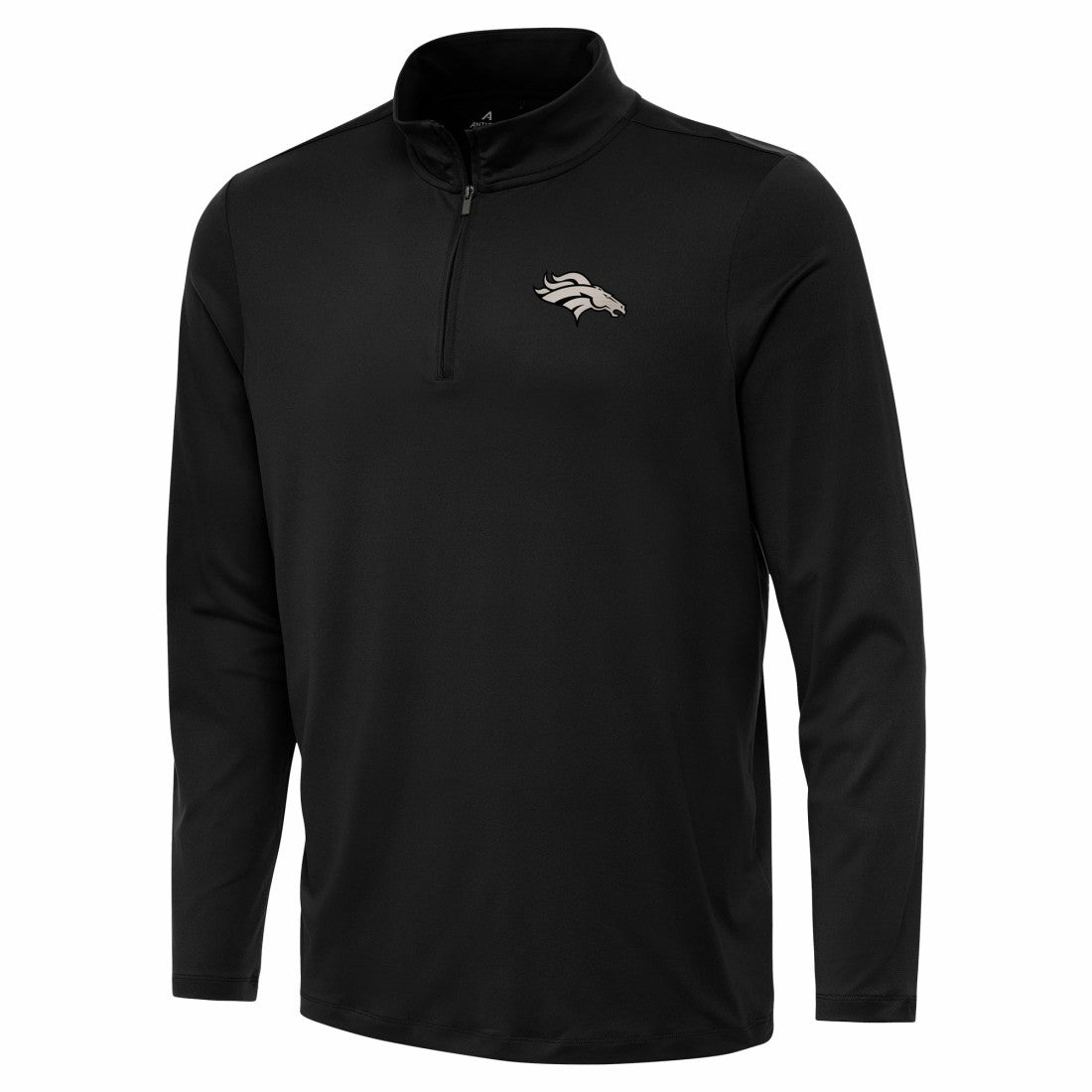 Denver Broncos Antigua Reprocess Quarter-Zip Top - Black Tops