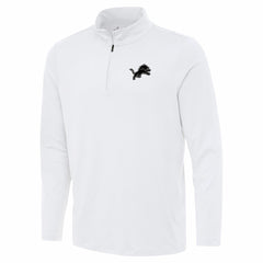 Detroit Lions Antigua Reprocess Quarter-Zip Top - White Tops