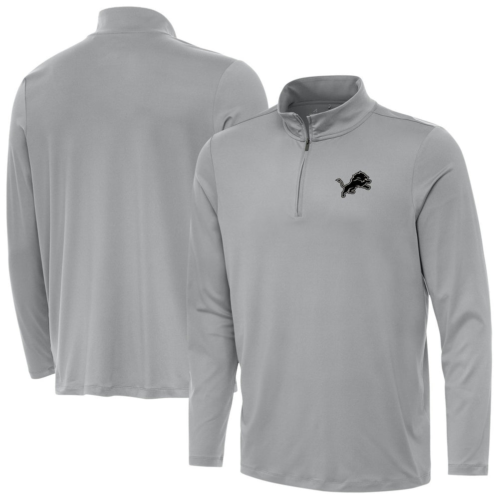 Detroit Lions Antigua Reprocess Quarter-Zip Top - Gray Tops